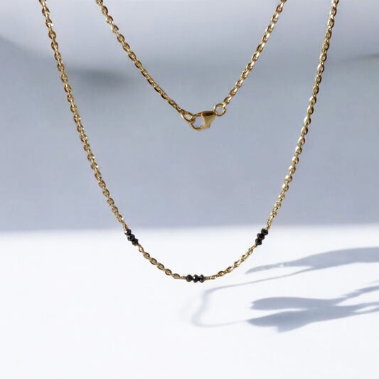 Gold Facet Diamond Necklace