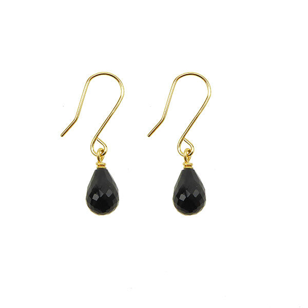 Gold Gemstone Drop Earrings