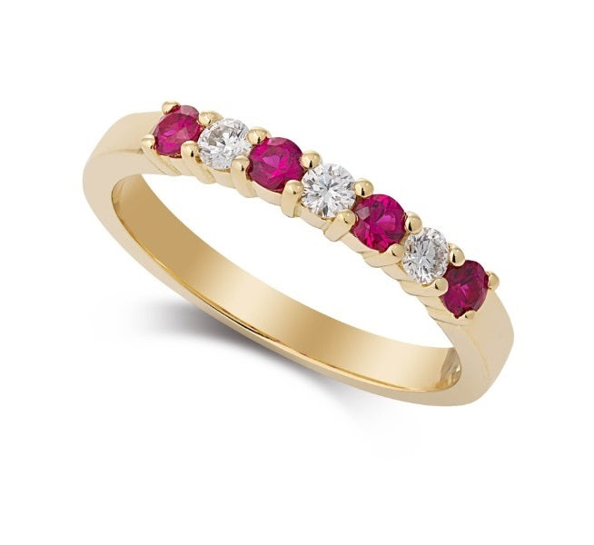 Ruby And Diamond Eternity Band