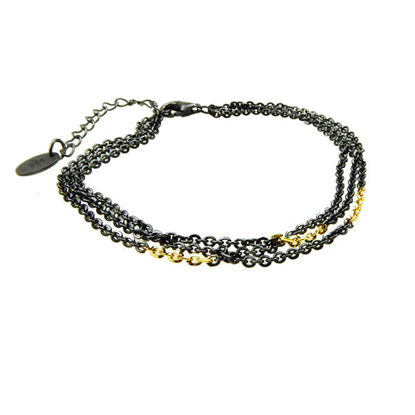 Silver/ Gold 3 Strand Necklace