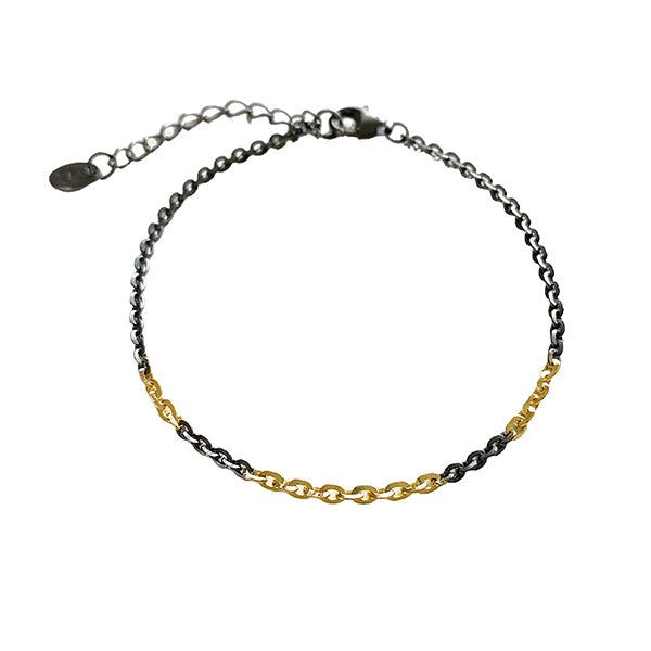 2 Tone Silver Gold Bracelet