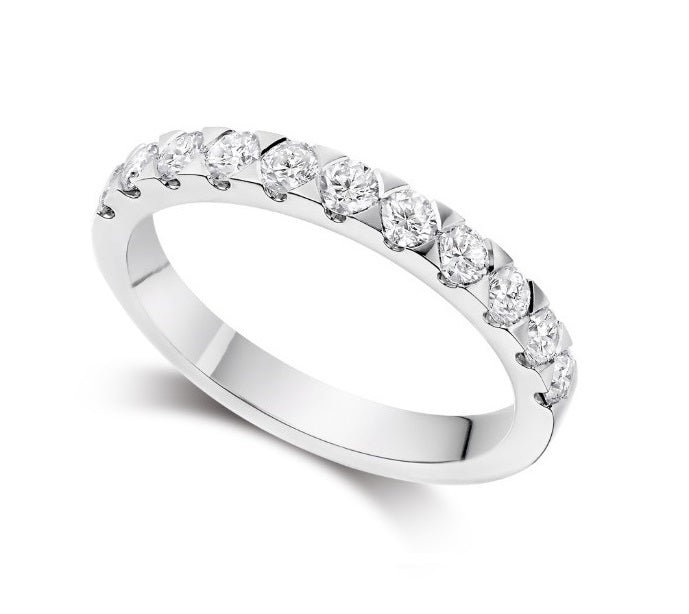 Chevron Set 1/2 Eternity Ring