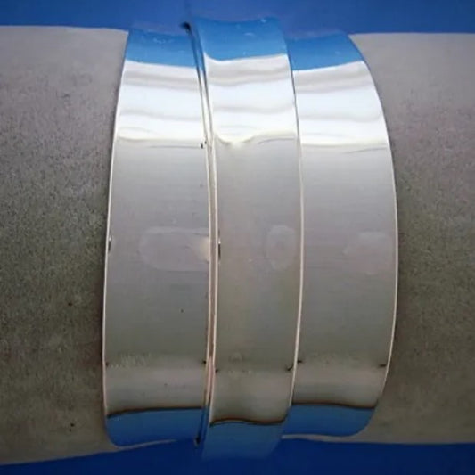 Silver Wide 3 Layer Bangle