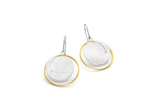 Silver and Gold Diamond Disc Drops