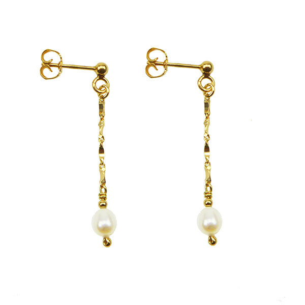 Silver Pearl Drop Earrings