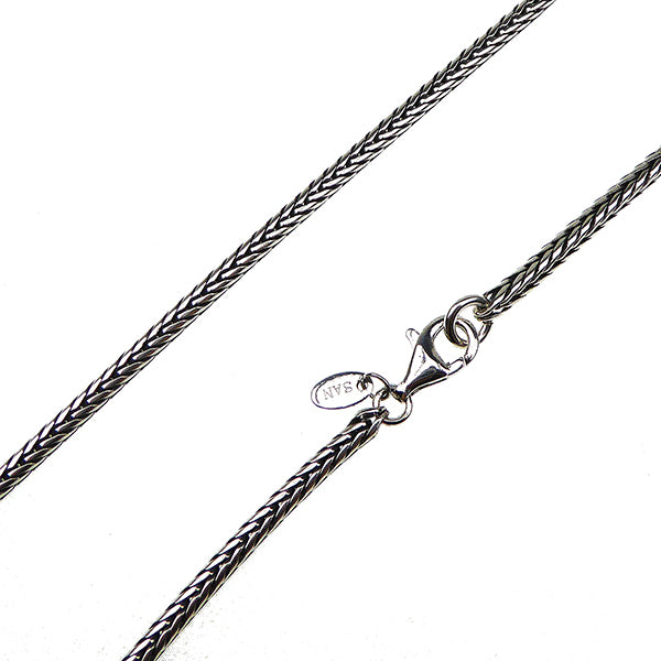 Mens 3.2mm Oxi Silver Foxtail Chain