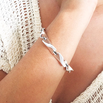 Silver Chunky Twist Bracelet