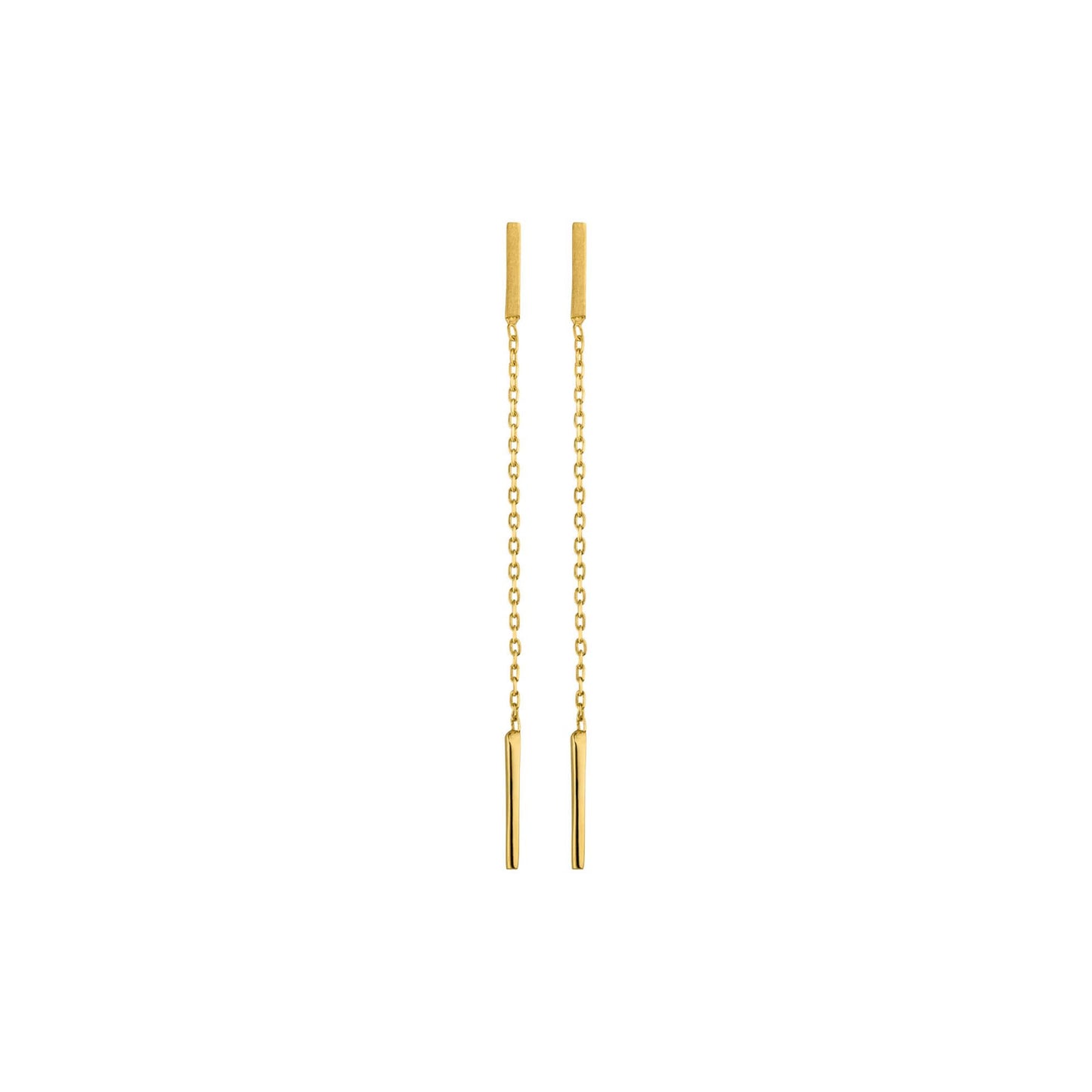 14ct Gold Bar & Chain Drops