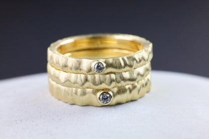 9ct Gold Textured Band