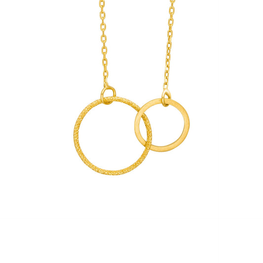 14ct Double Circles Pendant