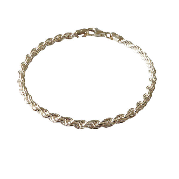 Mens Rope Chain, Silver