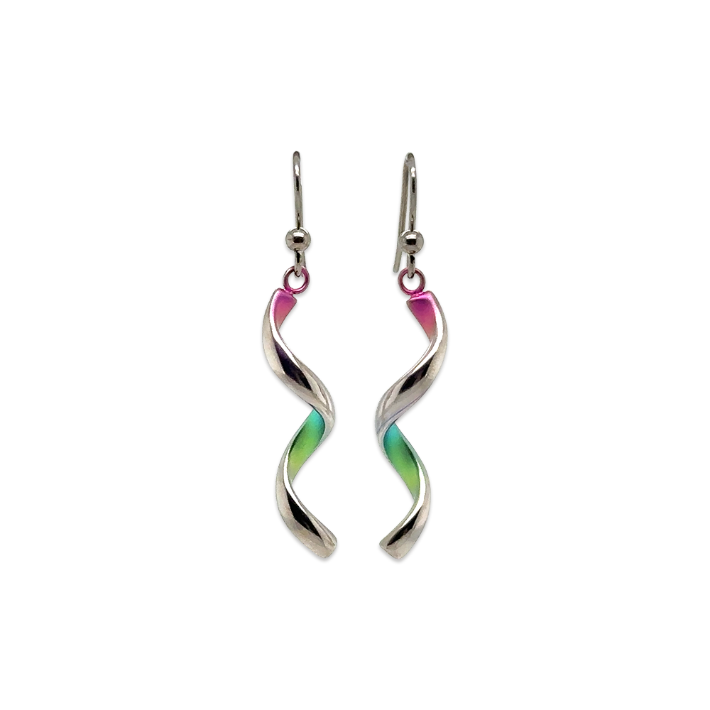 Titanium Spiral Twist Drops - Rainbow