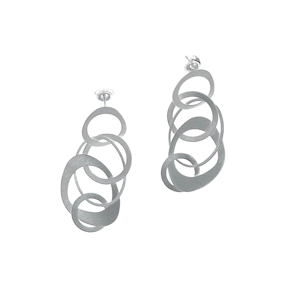 Silver Abstract Earrings