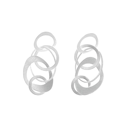 Silver Abstract Earrings