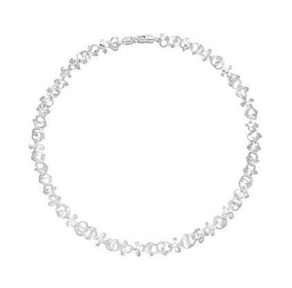 Silver Open Twist Necklace