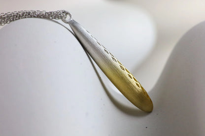 Silver Elongated Drop Pendant, YGP