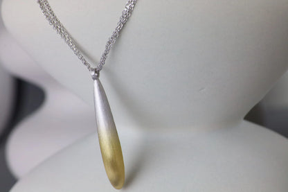 Silver Elongated Drop Pendant, YGP