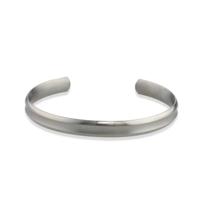 Titanium 8mm Concave Court Torc Bangle