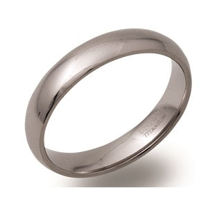 Titanium Polished Court Ring, 5mm