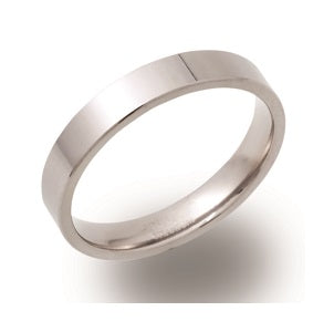 Titanium Polished Flat Ring, 4mm