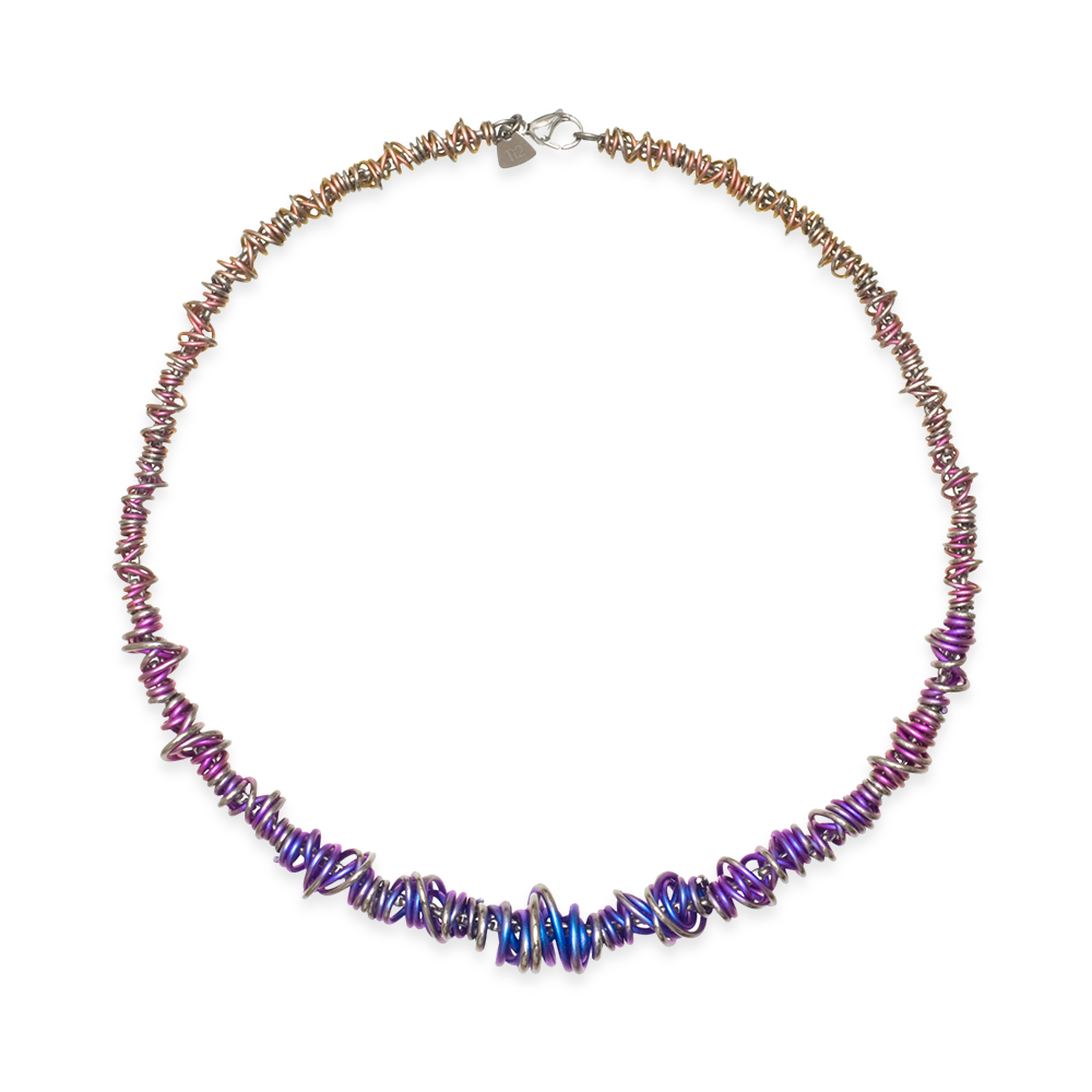 Titanium Graduated Chaos Necklace - Pink Mix