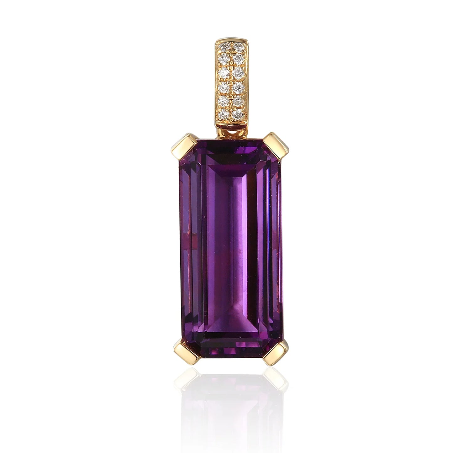 Amethyst And Diamond Pendant