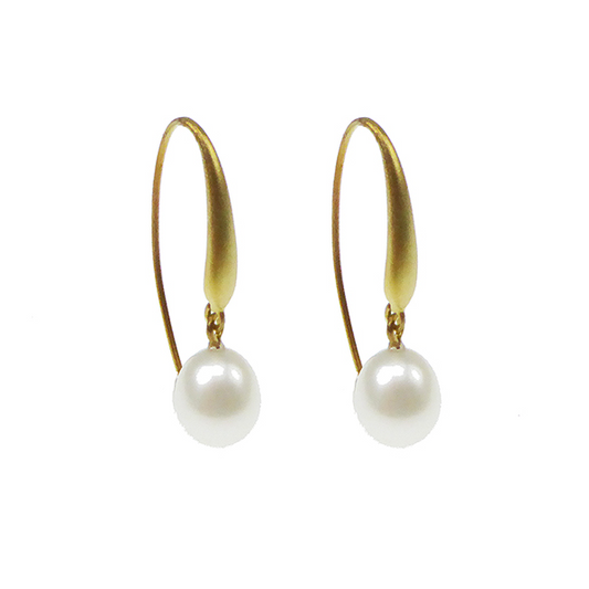 Pearl Drop Earrings, YGP