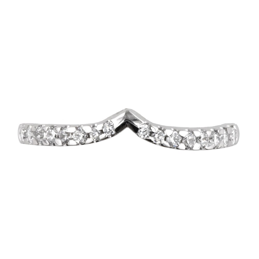 V Shaped Diamond Ring