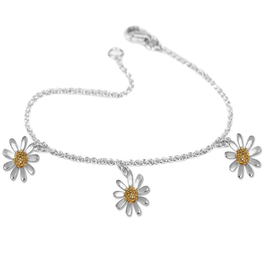 Silver Daisy Bracelet