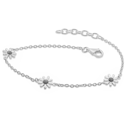 Silver Daisy Bracelet