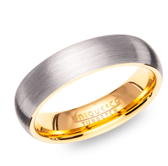 Tungsten Brushed Court Ring