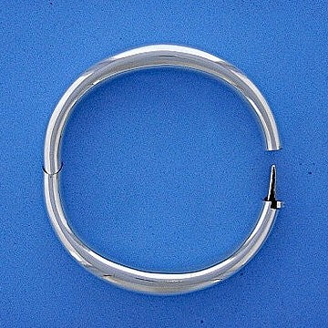 Silver Hinged Dome Bangle