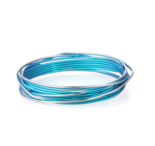 Titanium Chaos Bangle - Blue/Green Tones