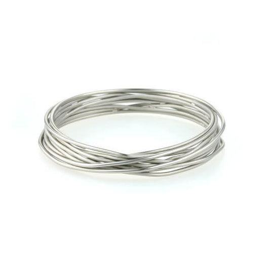 Titanium Chaos Bangle - Natural Tones